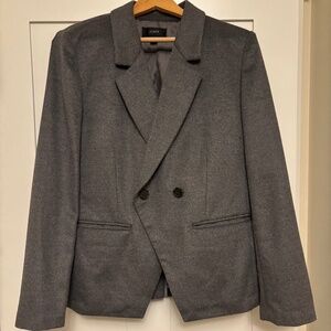 J. Crew Devon double-breasted blazer in grey flannel